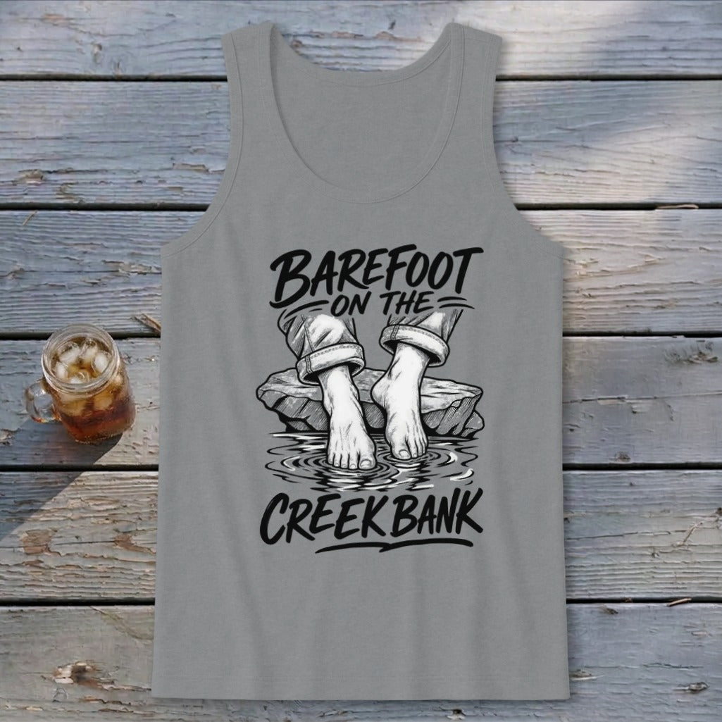 Barefoot on the Creek Bank Tank Top
