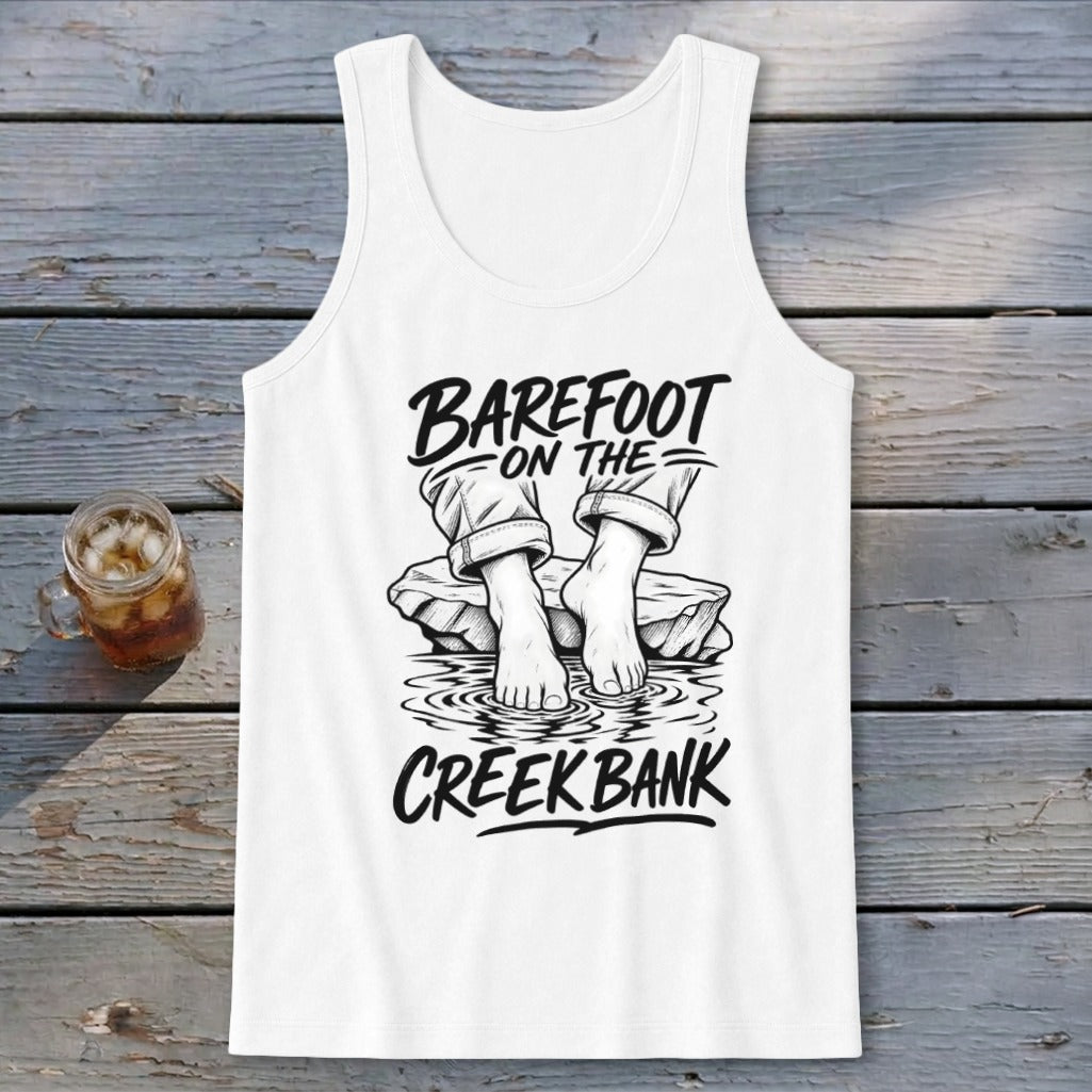 Barefoot on the Creek Bank Tank Top