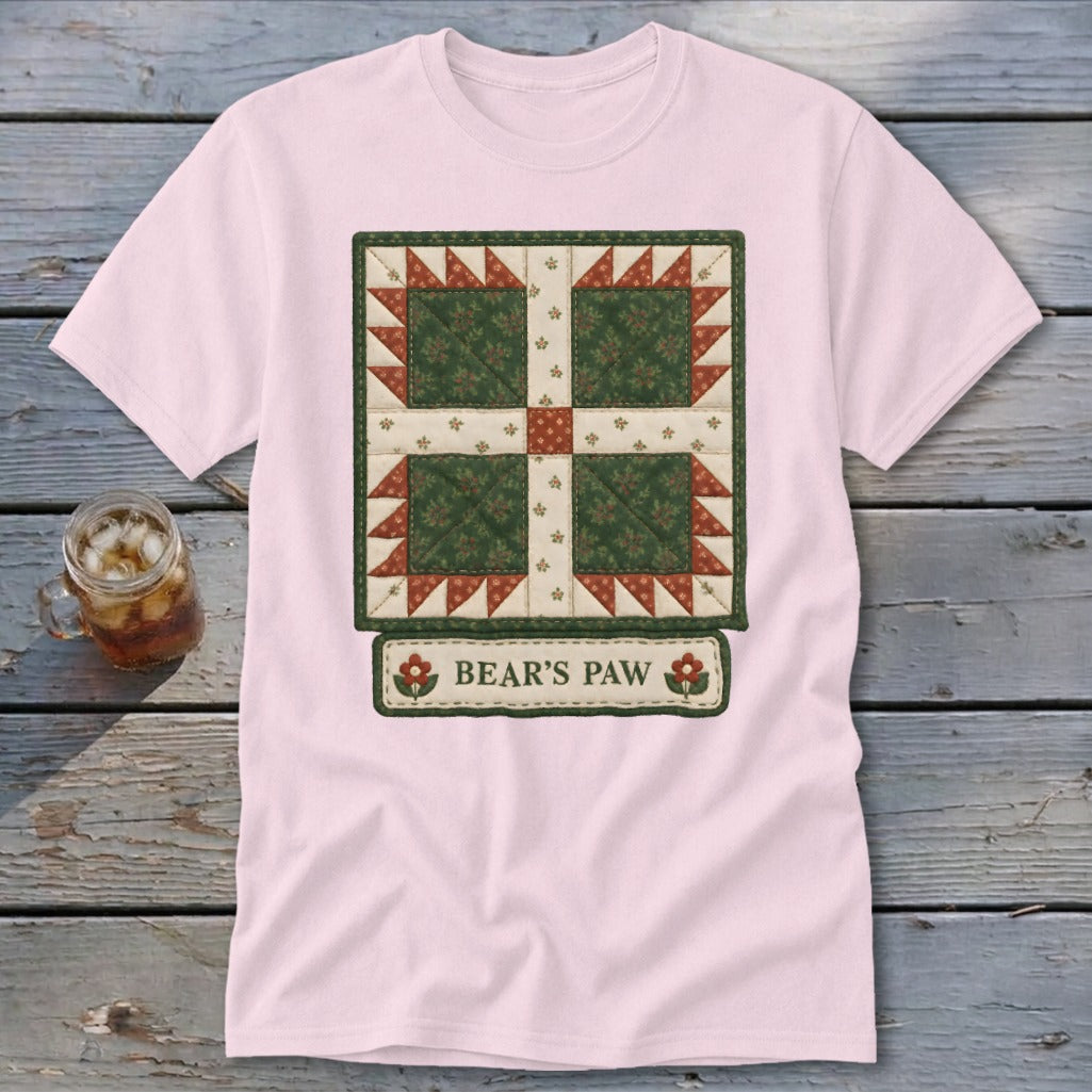 Bear's Paw Faux Quilt Block Classic Tee