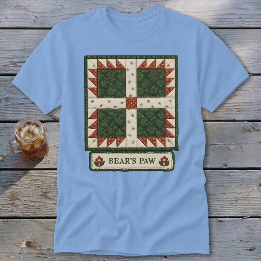 Bear's Paw Faux Quilt Block Classic Tee