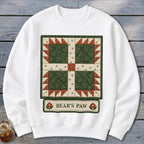 Bear's Paw Faux Quilt Block Sweatshirt