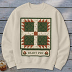 Bear's Paw Faux Quilt Block Sweatshirt