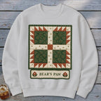 Bear's Paw Faux Quilt Block Sweatshirt