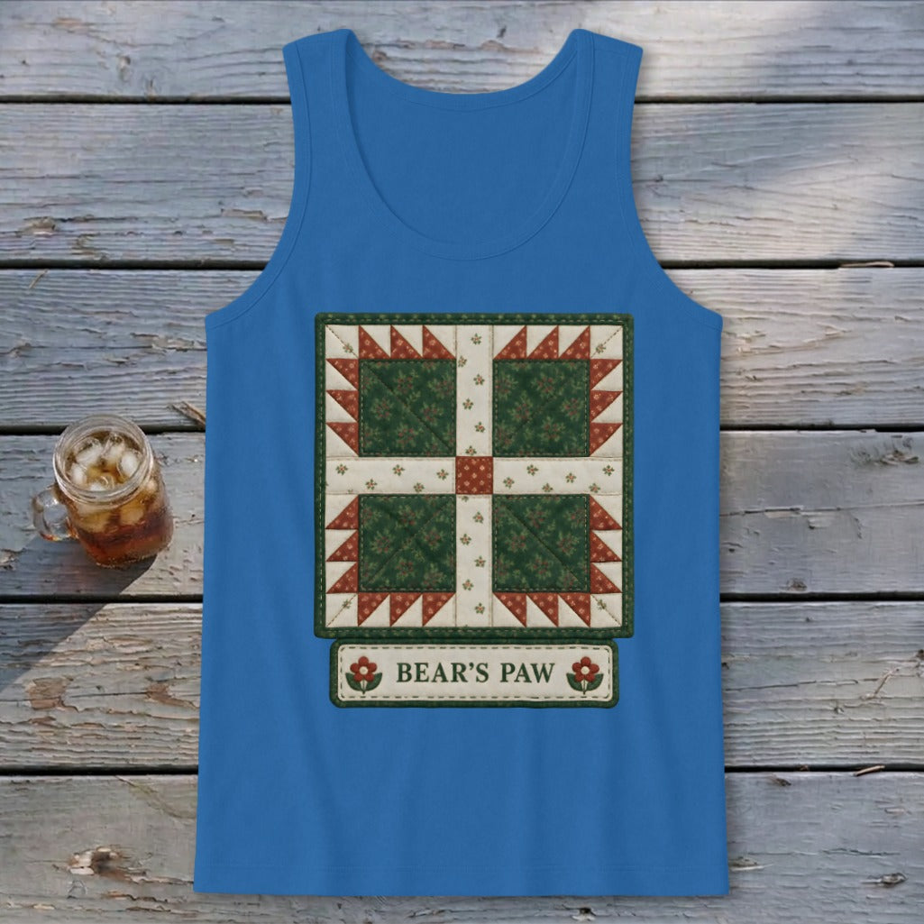 Bear's Paw Faux Quilt Block Tank Top