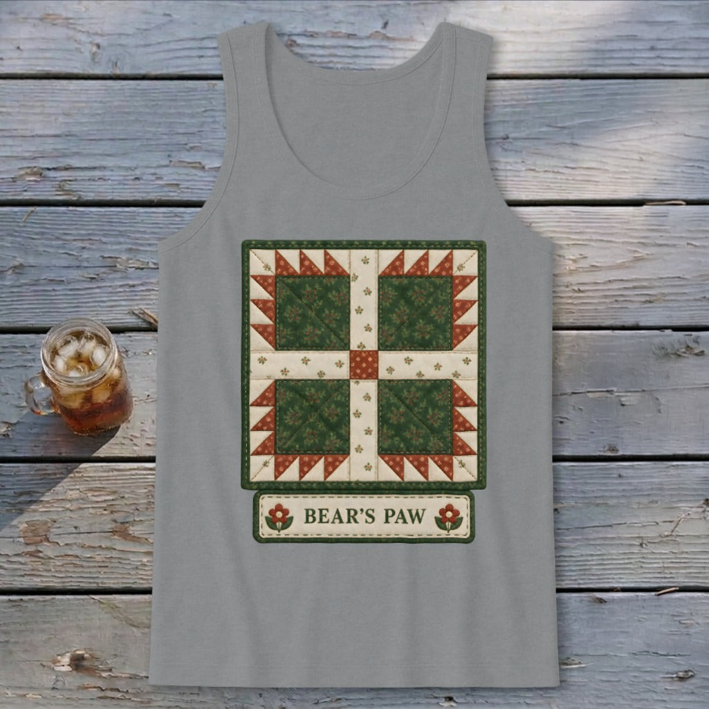Bear's Paw Faux Quilt Block Tank Top