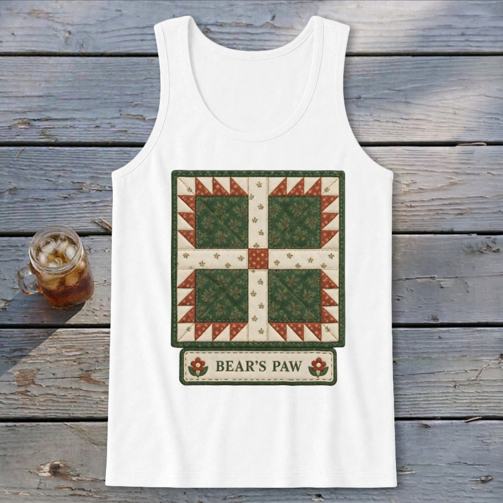 Bear's Paw Faux Quilt Block Tank Top