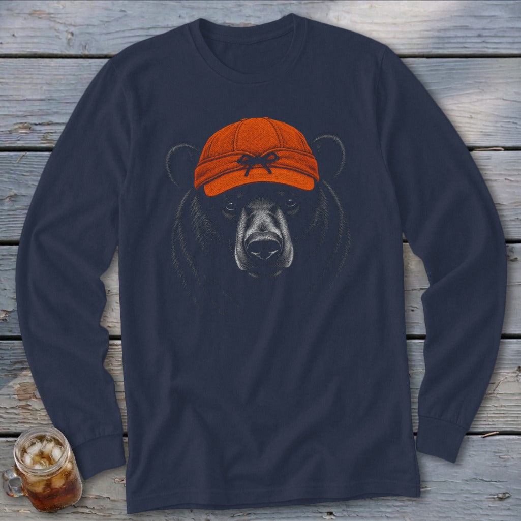 Blaze Orange Bear Long Sleeve Tee