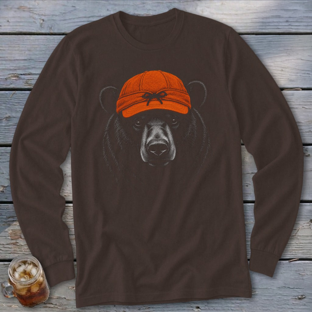 Blaze Orange Bear Long Sleeve Tee