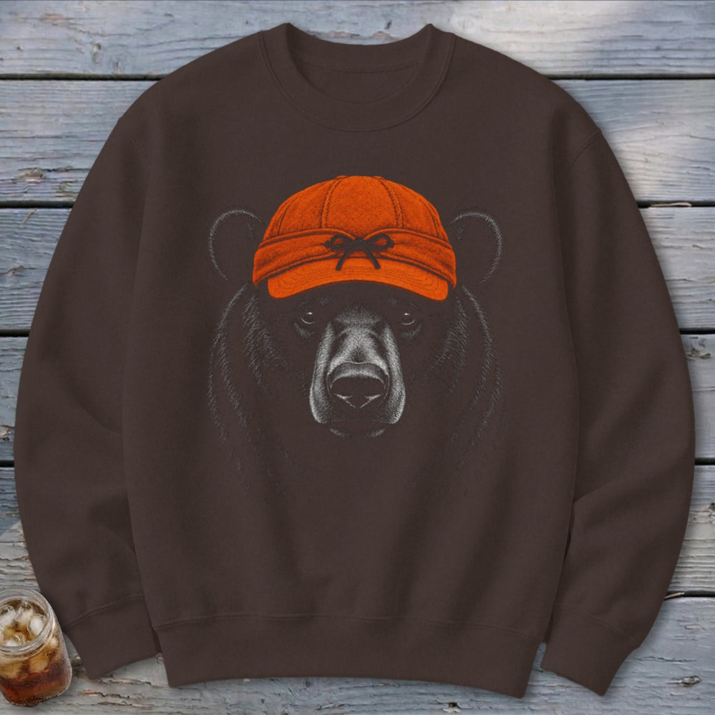 Blaze Orange Bear Sweatshirt