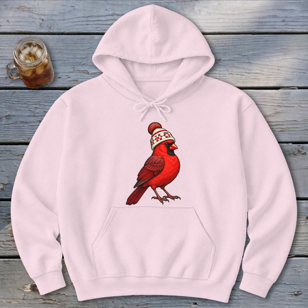 Cardinal In A Toboggan Hoodie