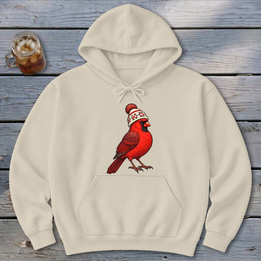Cardinal In A Toboggan Hoodie
