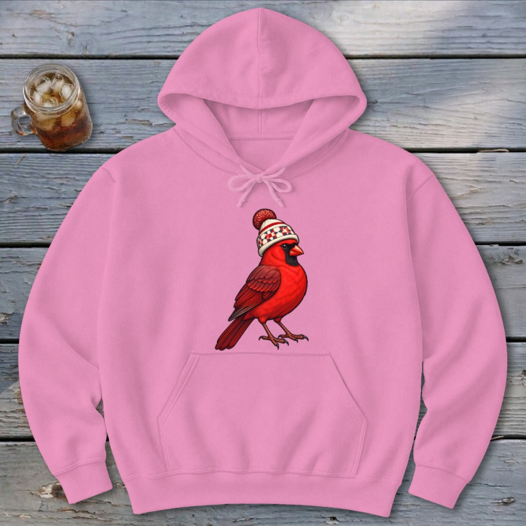 Cardinal In A Toboggan Hoodie