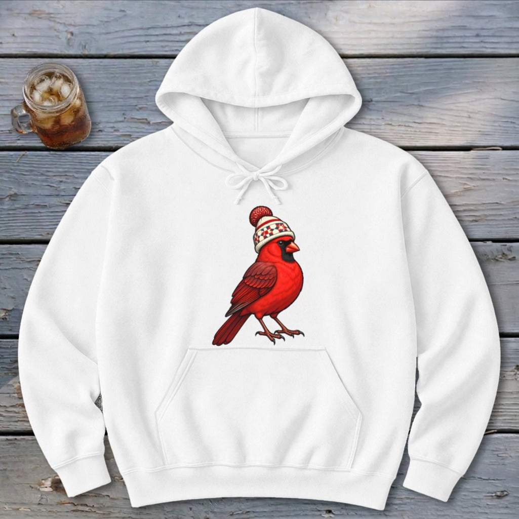 Cardinal In A Toboggan Hoodie