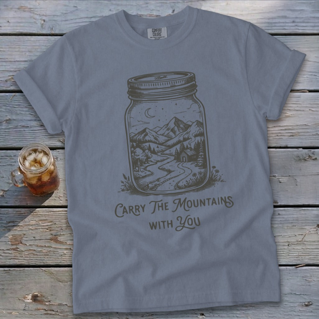 Carry the Mountains Signature Tee - Blue Jean
