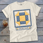 Churn Dash Faux Quilt Block Signature Tee