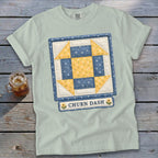 Churn Dash Faux Quilt Block Signature Tee