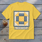 Churn Dash Faux Quilt Block Youth Tee