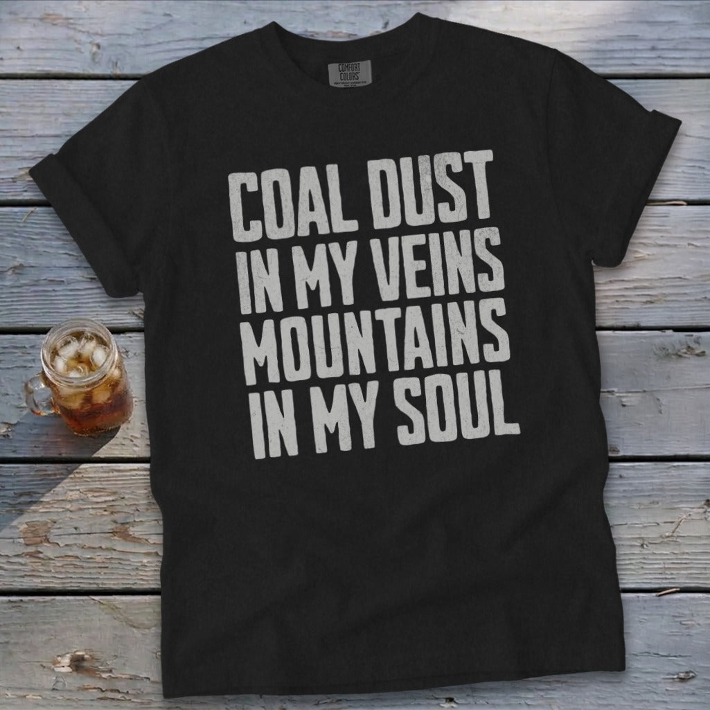 Coal Dust Veins Signature Tee - Black