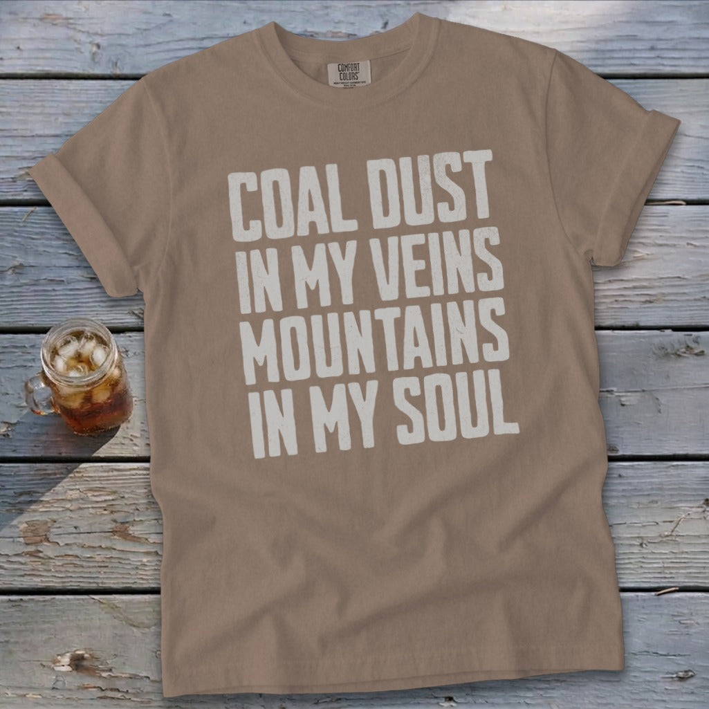 Coal Dust Veins Signature Tee - Espresso