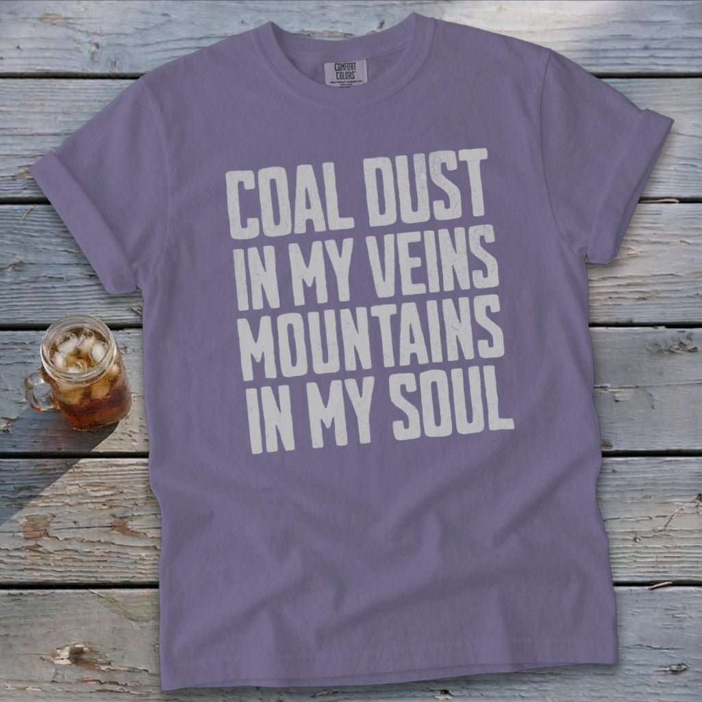 Coal Dust Veins Signature Tee - Grape