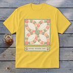 Double Wedding Ring Faux Quilt Block Youth Tee