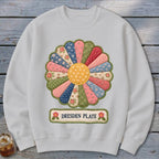 Dresden Plate Faux Quilt Block Sweatshirt