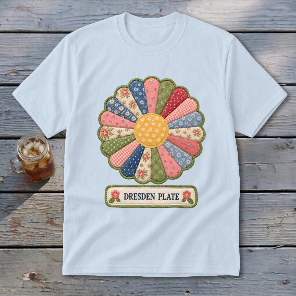 Dresden Plate Faux Quilt Block Youth Tee