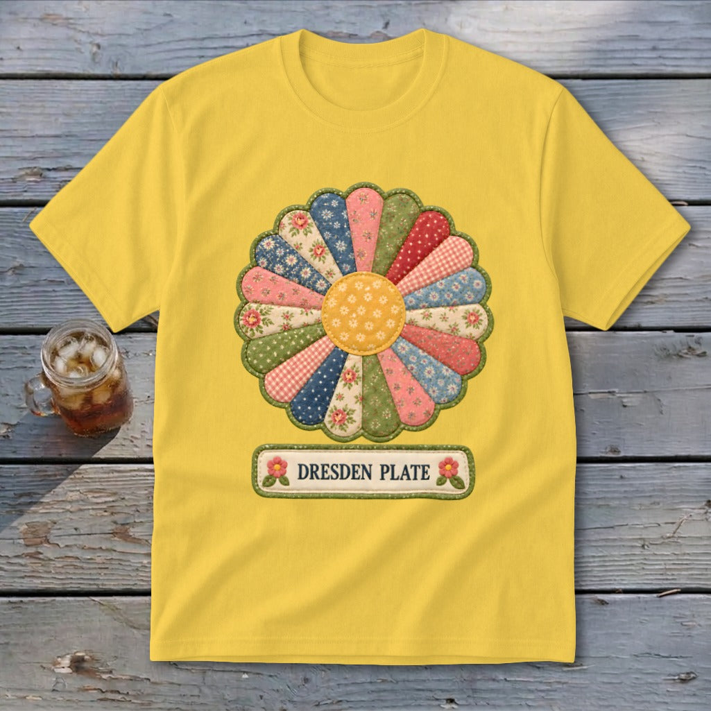 Dresden Plate Faux Quilt Block Youth Tee