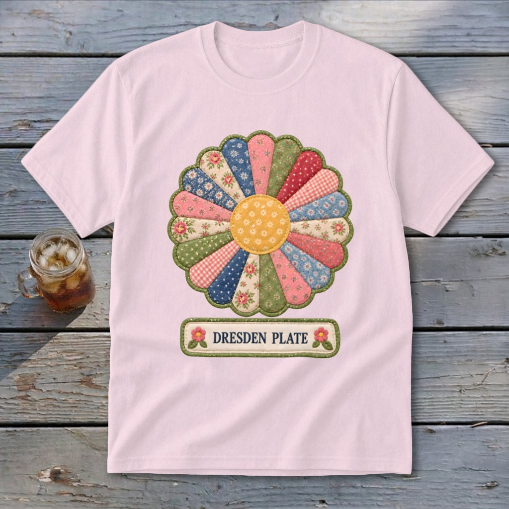 Dresden Plate Faux Quilt Block Youth Tee