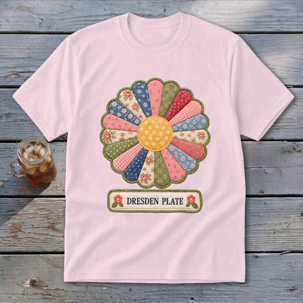 Dresden Plate Faux Quilt Block Youth Tee