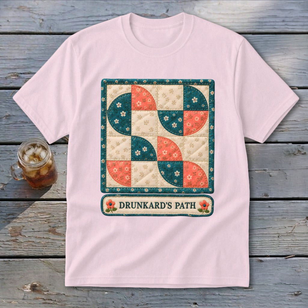 Drunkard's Path Faux Quilt Block Youth Tee