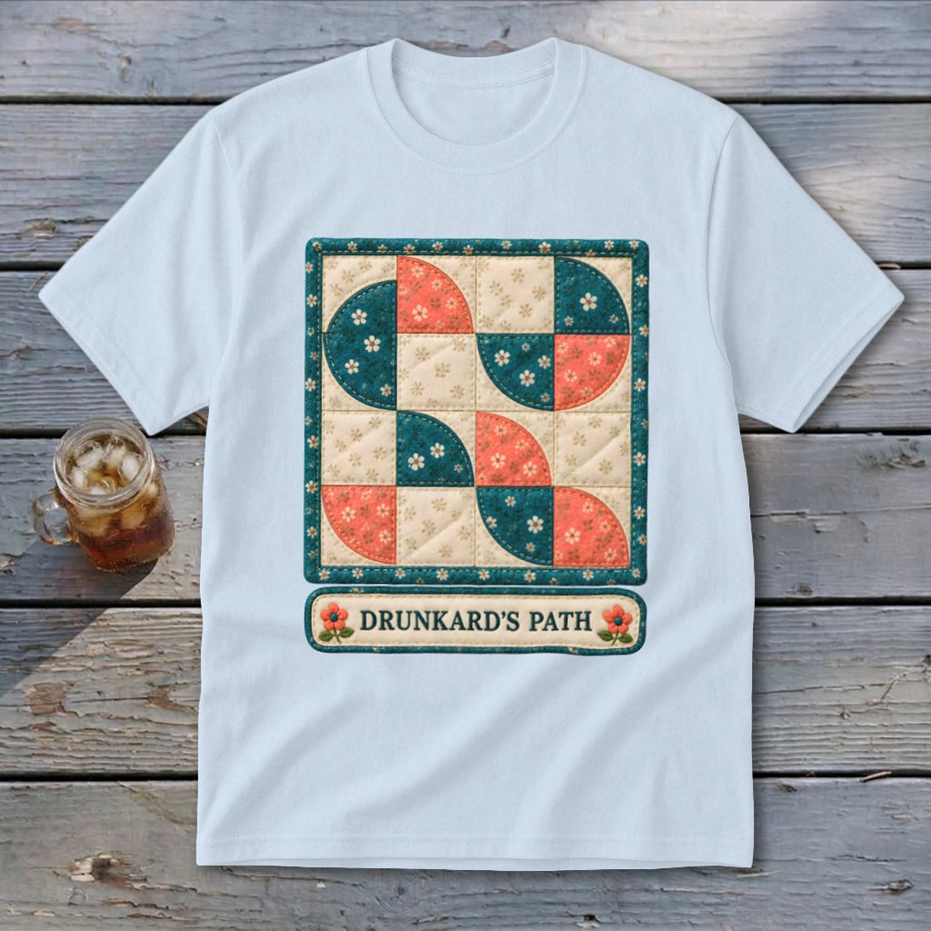 Drunkard's Path Faux Quilt Block Youth Tee