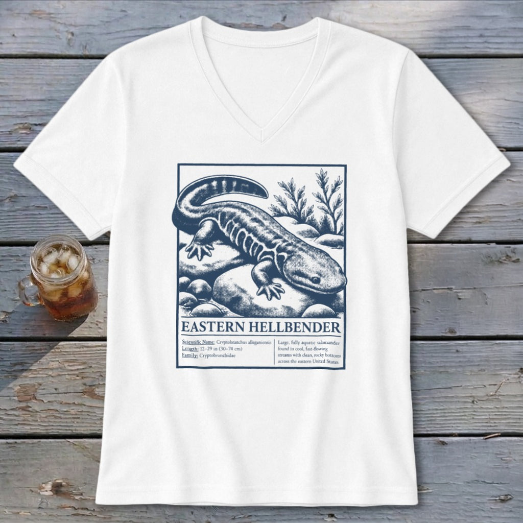 Eastern Hellbender Spec Plate V-neck