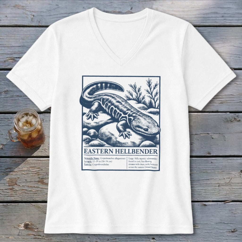 Eastern Hellbender Spec Plate V-neck
