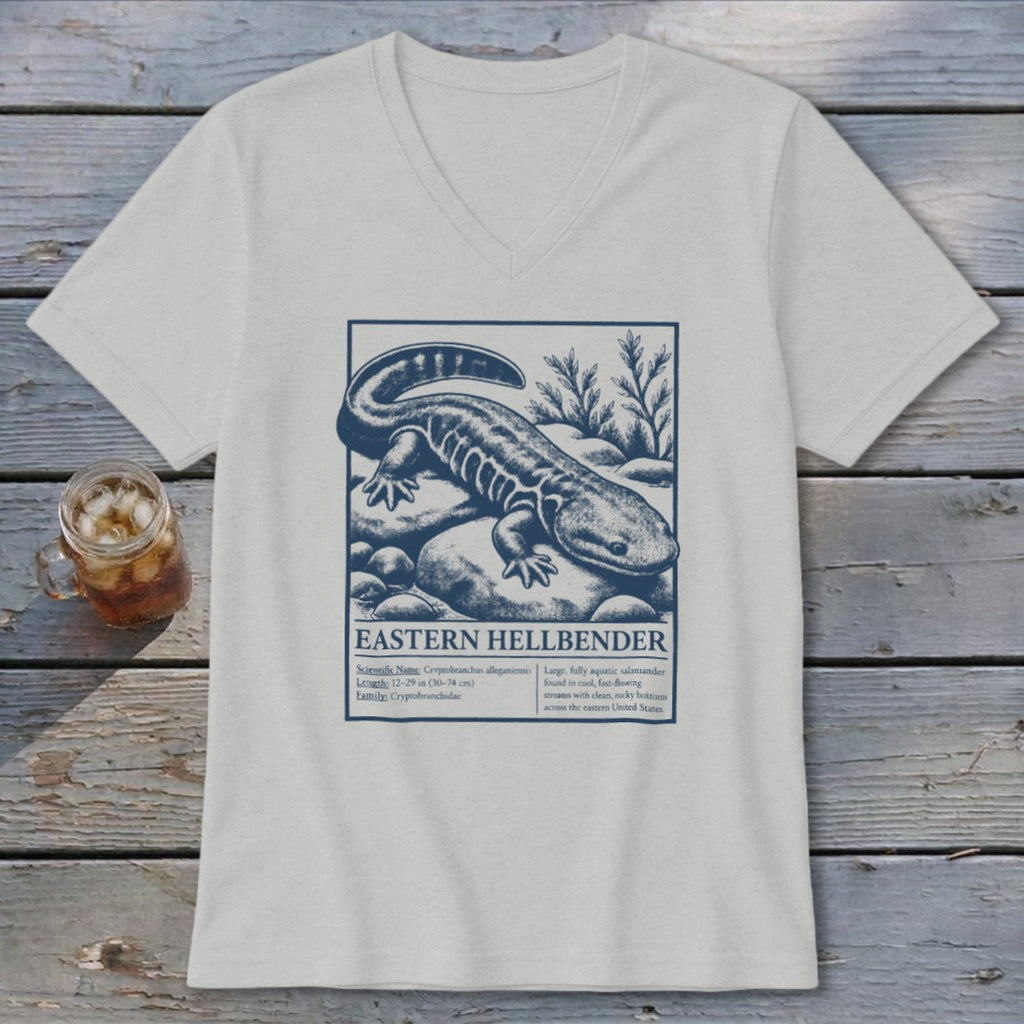 Eastern Hellbender Spec Plate V-neck