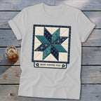 Eight-Pointed Star Faux Quilt Block Softstyle Tee
