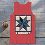 Eight-Pointed Star Faux Quilt Block Tank Top
