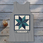 Eight-Pointed Star Faux Quilt Block Tank Top