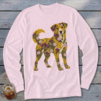 Floral Mountain Cur Long Sleeve Tee