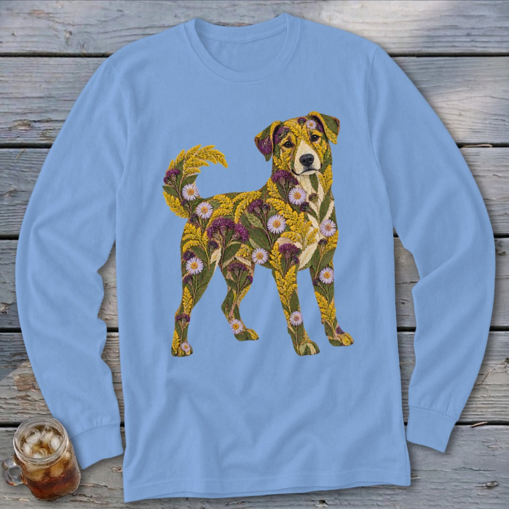 Floral Mountain Cur Long Sleeve Tee