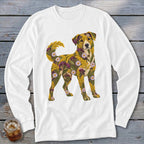 Floral Mountain Cur Long Sleeve Tee
