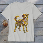 Floral Mountain Cur V-neck