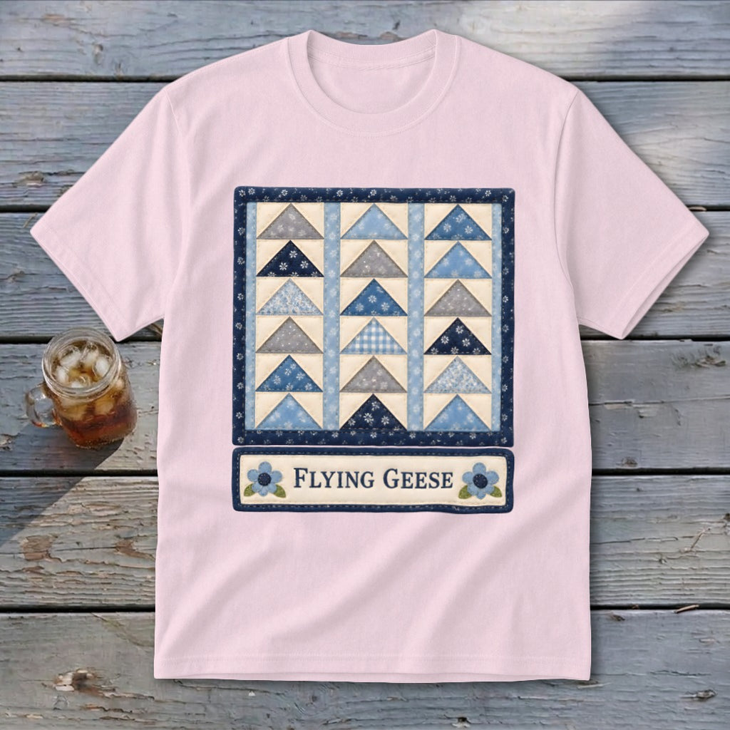 Flying Geese Faux Quilt Block Youth Tee