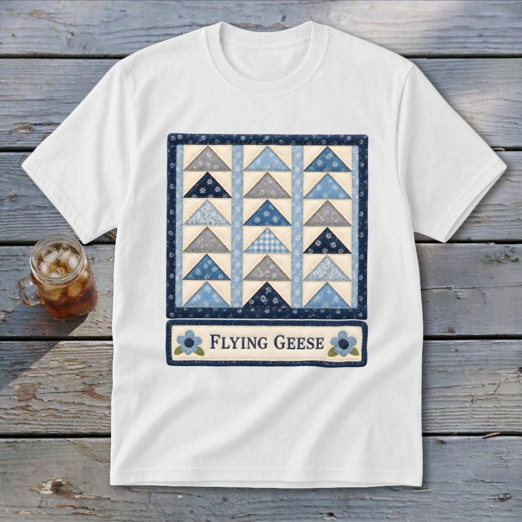 Flying Geese Faux Quilt Block Youth Tee