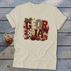Georgia Faux Chenille Fall Patch Softstyle Tee