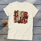 Georgia Faux Chenille Fall Patch Softstyle Tee