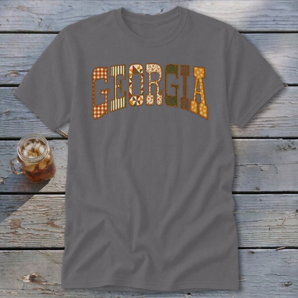 Georgia Faux Embroidery Letters Classic Tee