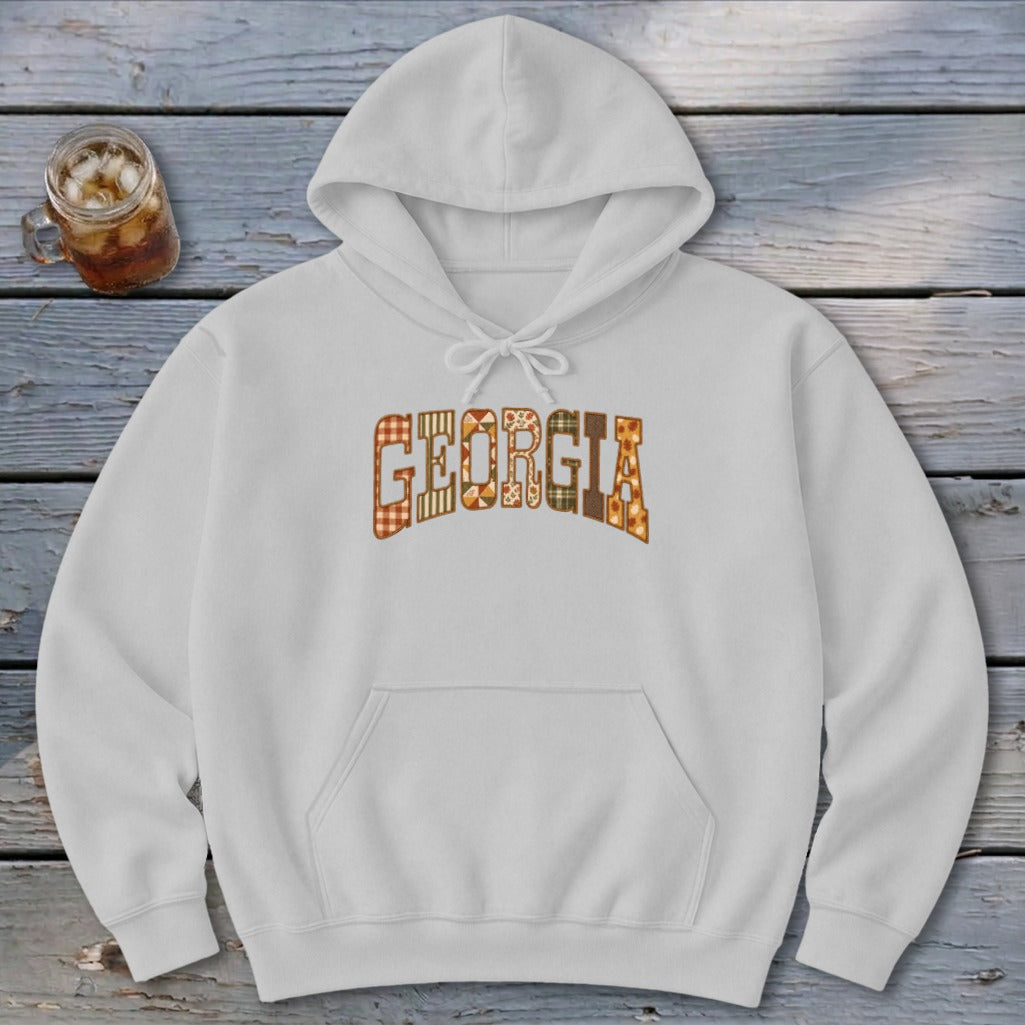 Georgia Faux Embroidery Letters Hoodie