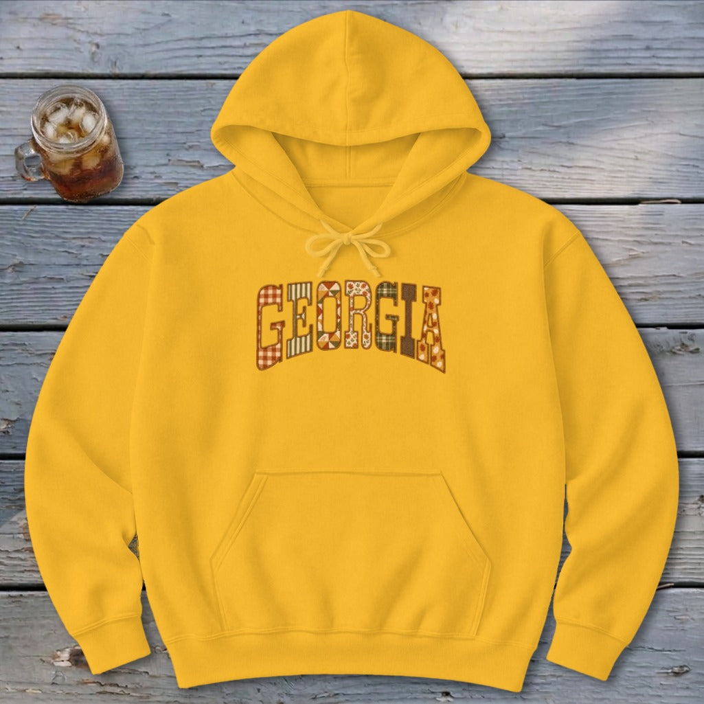 Georgia Faux Embroidery Letters Hoodie