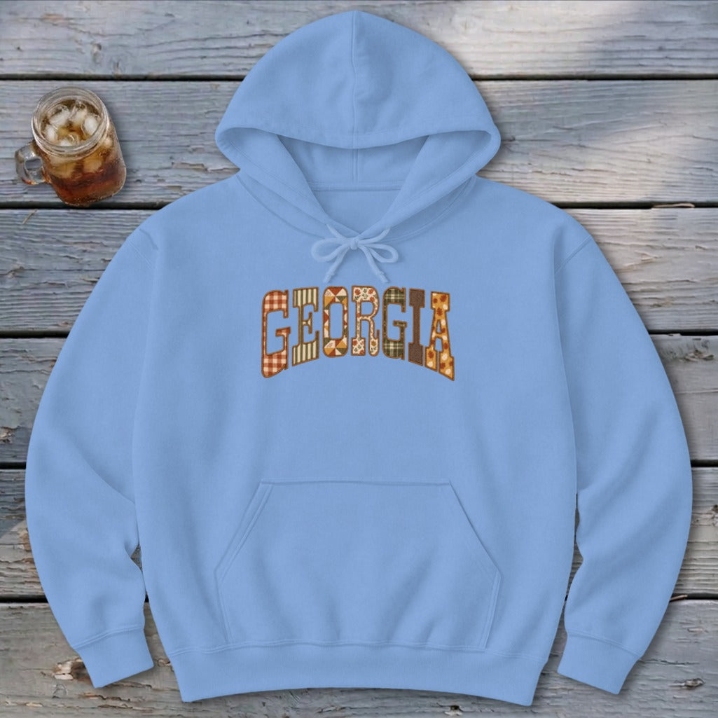 Georgia Faux Embroidery Letters Hoodie